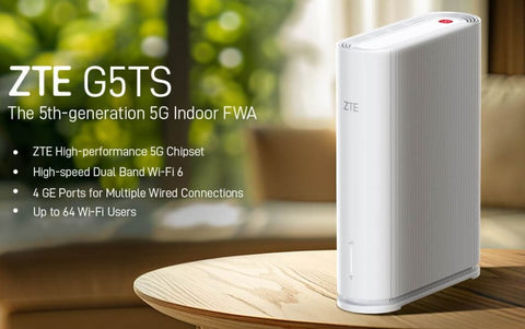 ZTE G5TS LTE 5G/wifi router 12V/220V