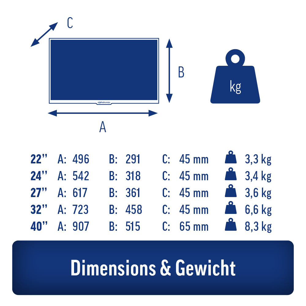 Alphatronics SL-line SMART met DVD speler