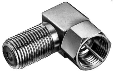 F-connector Haaks 90